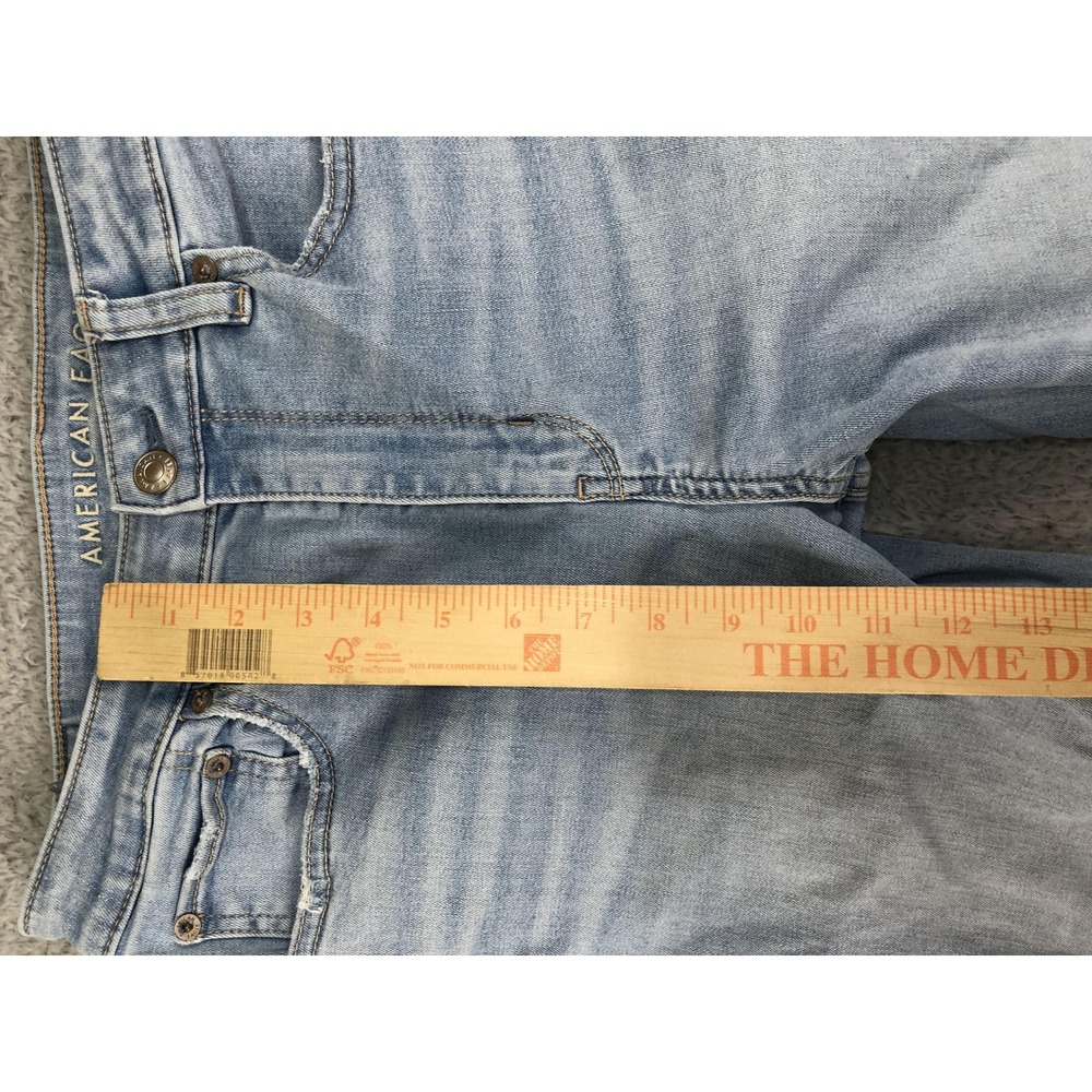 American Eagle Jeans Womens 8 (28x31) Super High Rise Flare Distressed - Picture 6 of 10